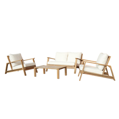 Ciera 4-Piece Acacia Deep Seating Patio Set