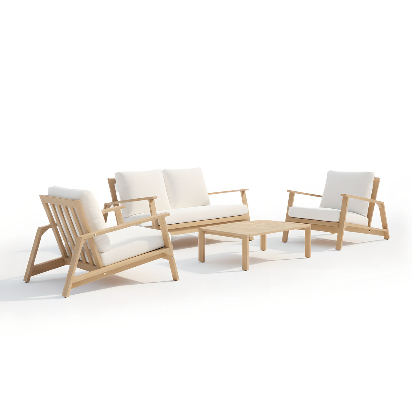 Ciera 4-Piece Acacia Deep Seating Patio Set