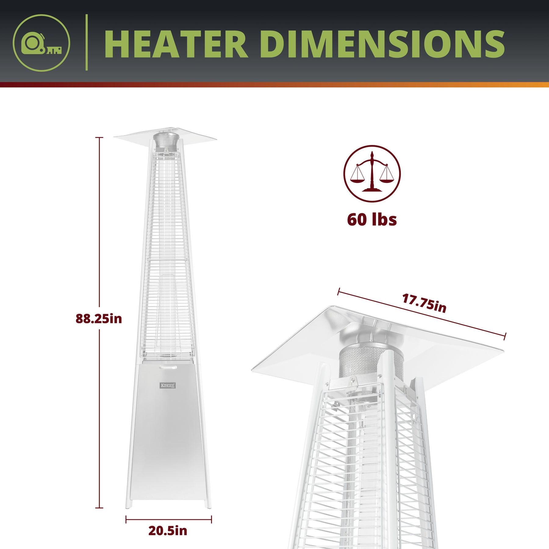 Gas Patio Heater Piramidal 15 kg GPH-1372 - Toyotomi