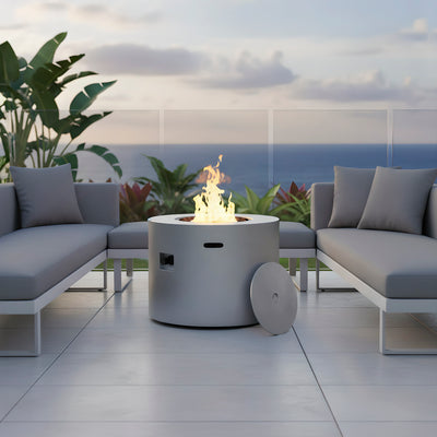 Loren 32" Outdoor Alloy Steel Fire Pit Table for Patio