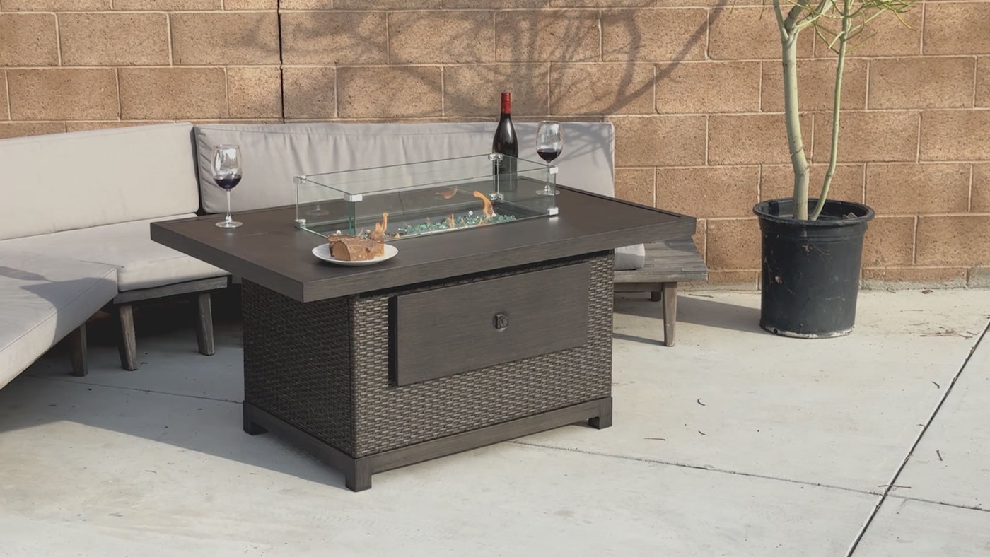 Novi 52" Multi-Functional Outdoor Propane Fire Pit Table – 50,000 BTU, CSA Certified