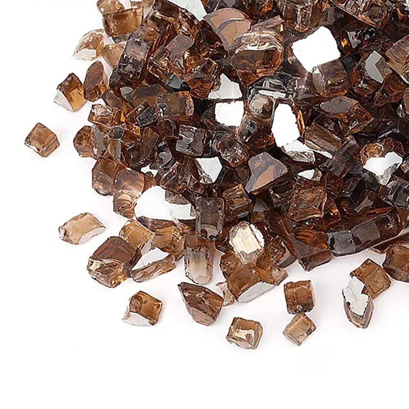 Crushed Fire Glass, 10 LBS, 1.5" Pieces, Multiple Colors