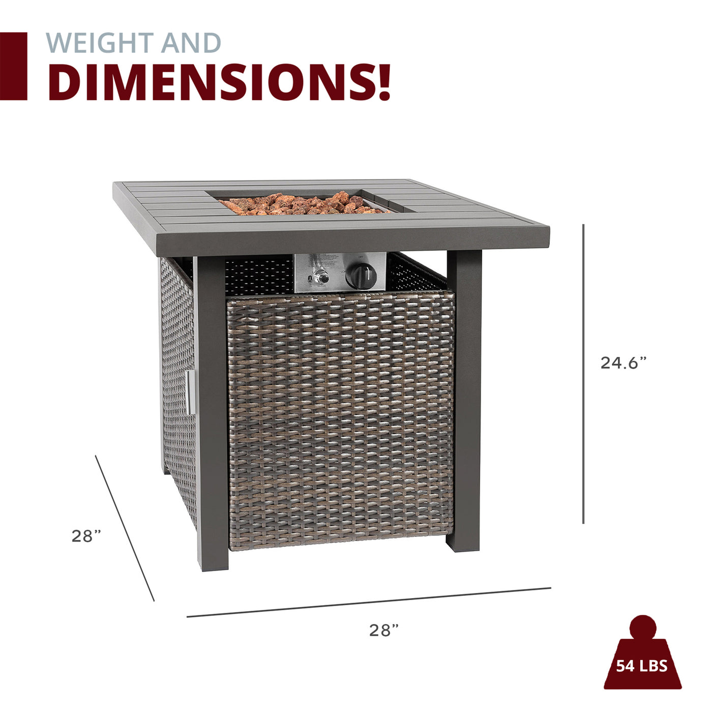 Lark 5-Piece Outdoor Fire Pit Side Table Set for Patio