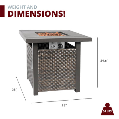 Lark 5-Piece Outdoor Fire Pit Side Table Set for Patio